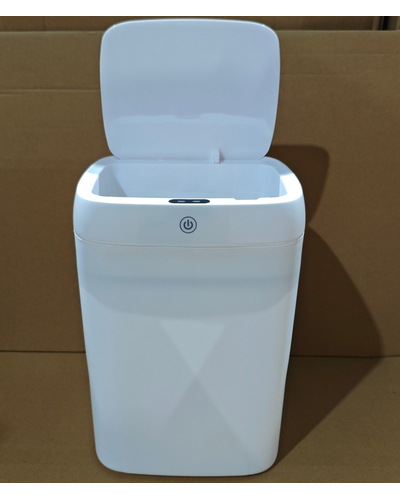 Мусорное ведро сенсорное прямоугольное Mixxus Wave-TC0314 White 14 л (цвет белый) (MI8404)
