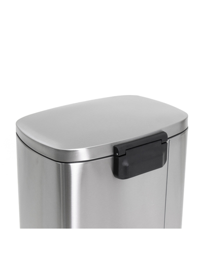 Відро для сміття з плавним закриттям прямокутне Mixxus Bevel-TC0105 SS Color 5л колір наржавійка (MI7086)
