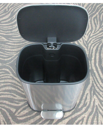 Мусорное ведро с плавным закрытием овальное Mixxus Premium Diverse-TC0105 SS Color 5л цвет нержавейка (MI7078)
