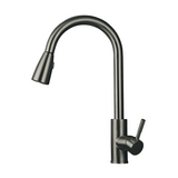 Смеситель для кухни Mixxus SUS-014-B Graphite с выдвижной лейкой из нерж.стали (MI6564)