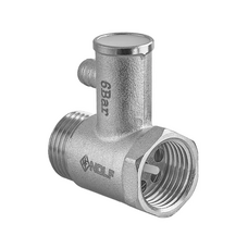 Клапан запобіжний для бойлера Nolf NF.3012 - 1/2 6BAR нікельований (NF3249)