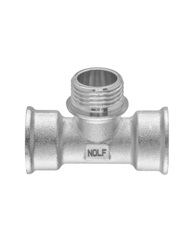 Трійник Nolf NFC.T06FMF-N-1/2 FMF нікельований (NF3098)