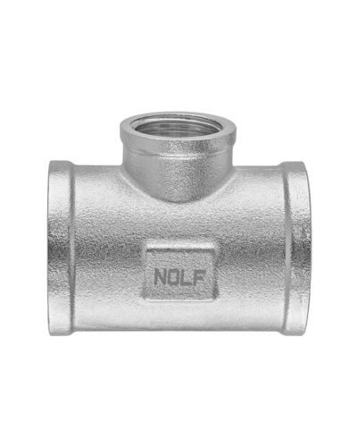 Трійник редукційний Nolf NFC.T100610F-N-1Fх1/2Fх1F нікельований (NF3095)