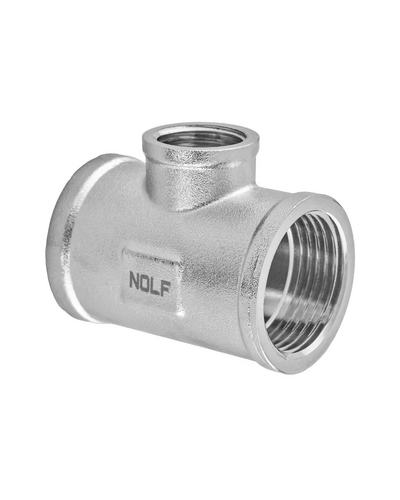 Трійник редукційний Nolf NFC.T100610F-N-1Fх1/2Fх1F нікельований (NF3095)