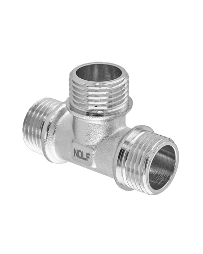 Трійник Nolf NFC.T06MMM-N-1/2MMM нікельований (NF3101)