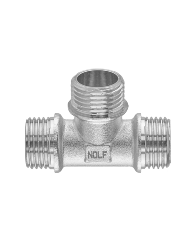 Трійник Nolf NFC.T06MMM-N-1/2MMM нікельований (NF3101)