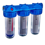 Фильтр для холодной воды Koer KV-26-1 (3 колбы 3-х склад., картр. PPR+спресс./гран.уг.) 8 атм. 1" (KR5769)