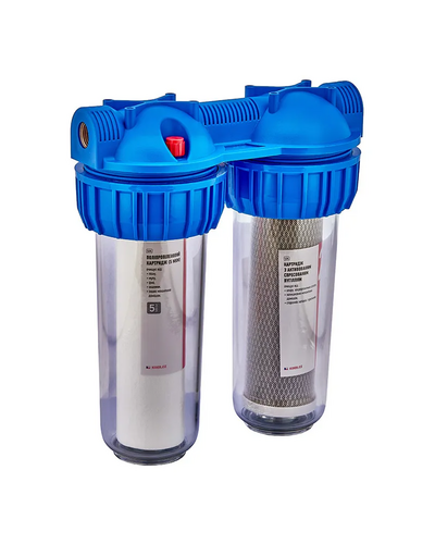 Фильтр для холодной воды Koer KV-25-1 (2 колбы, 8 атм. 1") (KR5768)