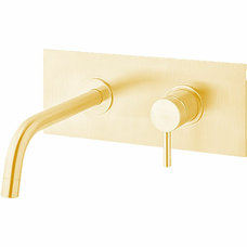 Змішувач для умивальника Paffoni Light настінний вилив 17.8 см HoneyGold (LIG105HG)