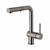 Смеситель для кухни Paffoni Light с выдвижным изливом Brushed Black Nickel (LIG285NKNSP-MET)