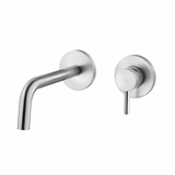 Змішувач для умивальника настінний Paffoni Light вилив 12.3 см Steel Looking (LIG104ST70)