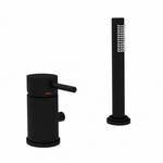 Смеситель на борт ванной Paffoni Light Max Flow на 2 отверстия черный матовый (LIG048NO)