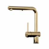 Змішувач для кухні Paffoni Light з поворотним виливом матове медове золото (LIG285HGSP-MET)