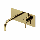 Смеситель для умывальника Paffoni Light настенный излив 24.8 см Brushed Honey Gold (LIG106HGSP)