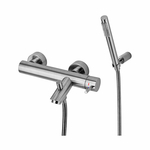 Смеситель для ванны/душа с душевым набором Paffoni Light Steel Looking (LIG023ST)