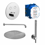 Душовий набір Paffoni Compact-T Tondo Steel нержавіюча сталь (Kit Compact-T Tondo Steel)