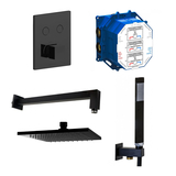 Душевой набор Paffoni Compact-M Quadro черный (Kit Compact-M Quadro Nero)