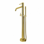 Смеситель для ванны напольный Paffoni Light с душевым набором внешняя часть Brushed Honey Gold (LIG032HGSP)