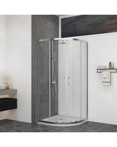 Душова кабіна Domospa by Ravak Slide SLCP4-90 R 550 полір. алюм. Transparent RKUC500026