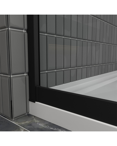 Душова кабіна Domospa by Ravak Slide SLCP4-90 R 550 чорний Transparent RKUC500027