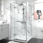 Душова кабіна Domospa by Ravak Elegance ESDPS-90/90 полір. алюм. Transparent 8мм RKUC500017