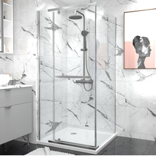 Душевая кабина Domospa by Ravak Elegance ESDPS-90/90 полир. алюм. Transparent 8мм RKUC500017