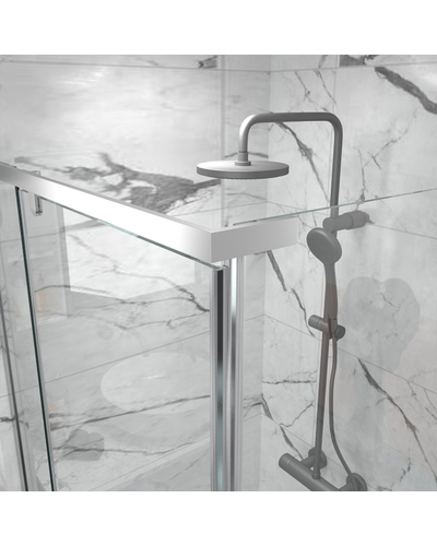 Душевая кабина Domospa by Ravak Elegance ESDPS-90/90 полир. алюм. Transparent 8мм RKUC500017