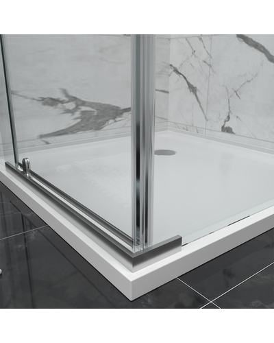 Душевая кабина Domospa by Ravak Elegance ESDPS-90/90 полир. алюм. Transparent 8мм RKUC500017