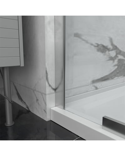 Душевая кабина Domospa by Ravak Elegance ESDPS-90/90 полир. алюм. Transparent 8мм RKUC500017