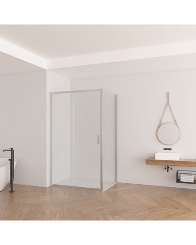 Душові двері Domospa by Ravak Slide SLDP2-100 полір. алюм. Transparent 6мм RKUC500030