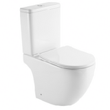 Напольный унитаз Domospa by Ravak Torrenta ROUND Combi RimOff с сиденьем и сливом Торнадо RKUJ100023