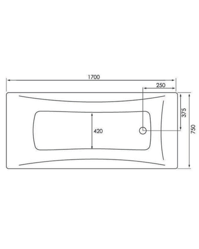 Ванна акриловая Domospa by Ravak Fancy 170x75 RKUF600019