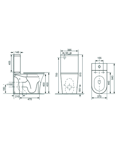 Унитаз-компакт Rivera Capri Rimless с сиденьем дюропласт медл.падение CA640RQX