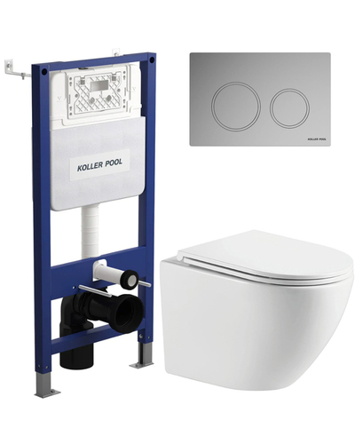 Інсталяція Koller Pool Aqua Line з унітазом Rivera Atlas Tornado кнопка хром