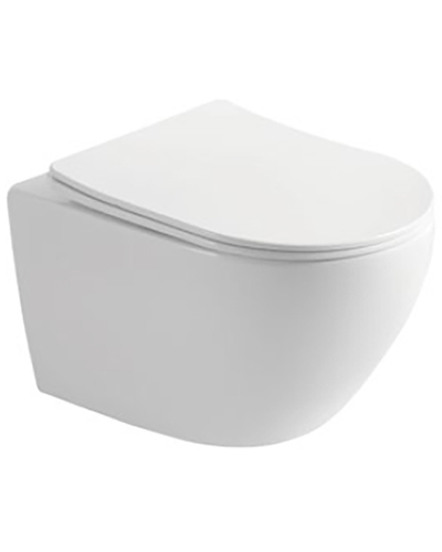 Унітаз підвісний Rivera Ronda Rimles з сидінням 490x360x350mm R0049RQS