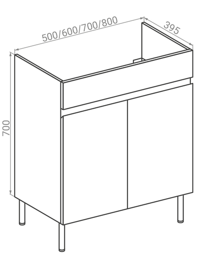 Тумба з умивальником RJ KINK-ХО 71см біла RJFU007-0155WHSET