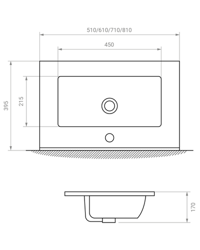 Тумба з умивальником RJ KINK-ХО 71см біла RJFU007-0155WHSET