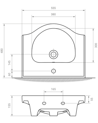 Тумба с умывальником RJ LOTUS-L 51*32,5*70см белая RJFU007-0155WHSET