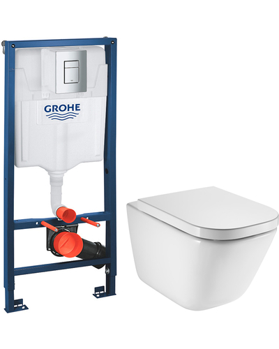 Комплект Grohe Rapid SL 38772001 с унитазом Roca GAP Rimless A34H47C000