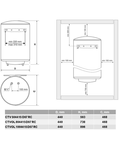 Бойлер Tesy SimpatEco 50 (CTV 504415 D07 RC) 1500W 306710