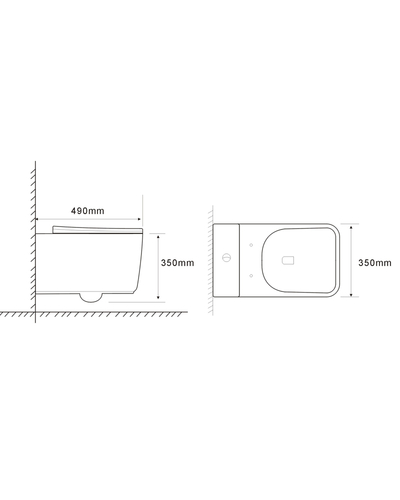 Подвесной унитаз Volle Puerta 2.0 vortice с сиденьем duroplast slow-closing 1331.002000