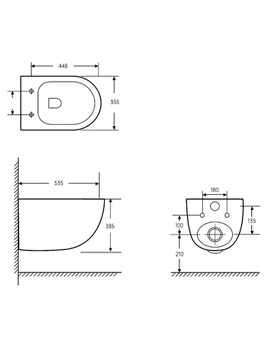 Підвісний унітаз Volle Cante 2.0 vortice з сидінням duroplast slow-closing 1312.001000