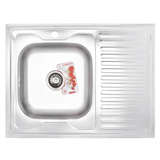 Мийка кухонна накладна Zerix Z8060L-08-180E (Satin) (ZS0604)