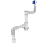 Сифон для кухни Zerix SK-04-А 1.1/2x40 с резьбовым выпуском и прямым переливом (ZX5086)