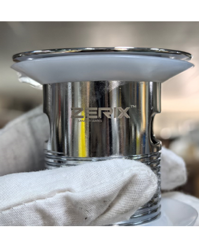 Донний клапан для раковини Zerix BV-05 1 1/4'' з переливом автоматичний СLICK-СLACK (Колір хром) (ZX6022)
