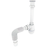Сифон для раковини Zerix SU-03-А з ревізією (Колір білий) 1 1/4'' (ZX5083)