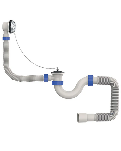 Сифон для ванни Mixxus SV-01-A 1 1/2" прямоточний з випуском та переливом (MI8201)