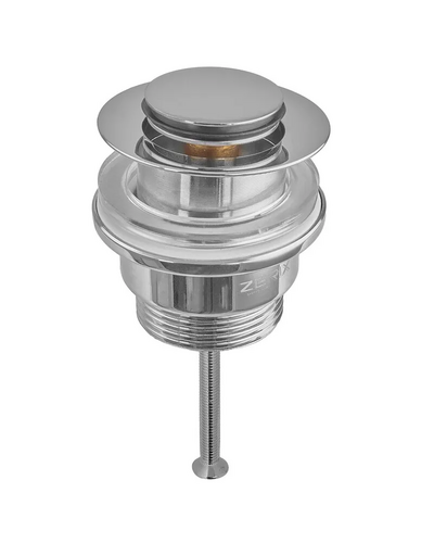 Донний клапан для раковини Zerix BV-04 1 1/4'' універсальний (з/без перел) СLICK-СLACK (Колір хром) (ZX6021)