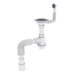 Сифон для кухни Zerix SK-02-C 3.1/2x40 с резьбовым выпуском и круглым переливом (ZX4954)