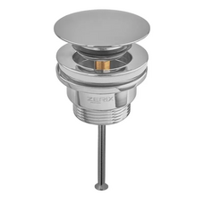 Донний клапан для раковини Zerix BV-03 1 1/4''  універсальний (з/без перел) СLICK-СLACK (Колір хром) (ZX6019)